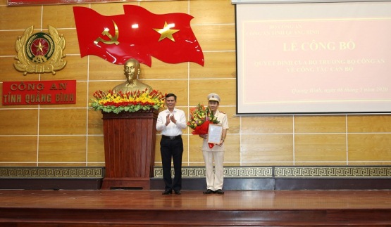 Quảng Bình: Điều động, bổ nhiệm Phó Giám đốc Công an tỉnh
